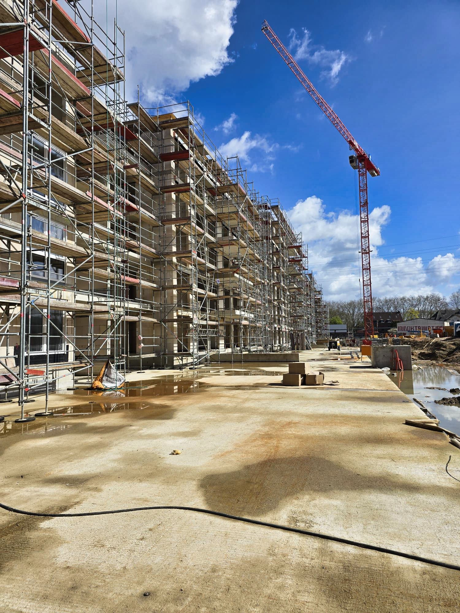 Baustelle Mehrfamilienhäuser Königsberger Straße in Düsseldorf