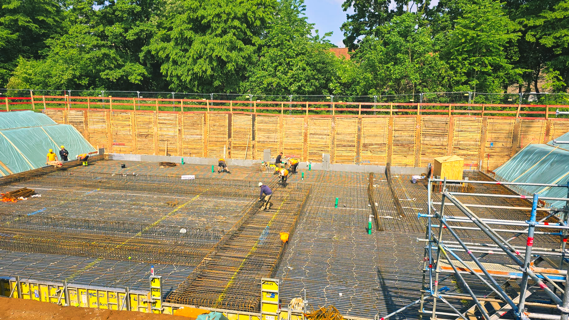 Baustelle Schulcampus Berliner Straße in Köln